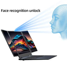 Load image into Gallery viewer, 16+2*10.5 Inch Triple Screen Laptop Intel Core i7 1260P 32GB RAM 2TB Notebook Fingerprint/Face Recognition Unlocking Gaming PC