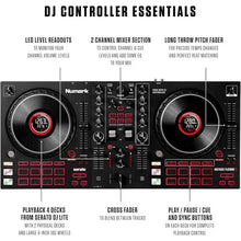 Load image into Gallery viewer, Mix-track Platinum FX - DJ Controller For Serato DJ with 4 Deck Control, DJ Mixer, Built-in Audio Interface, Jog Wheel Displays