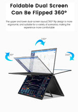 Load image into Gallery viewer, 15.6 Inch Dual Touch Screen Portable Monitor 1080P FHD With 360° Flip External Screen For PC Laptop Mac Phone Xbox PS4/5 Switch