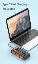 Load image into Gallery viewer, Hand Crank Solar Power Bank 30000mAh with Cable Camping Light PD 20W Fast Charging Powerbank for iPhone Xiaomi Samsung Powerbank