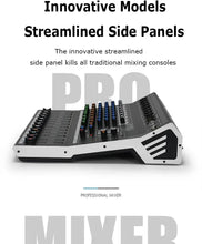 Load image into Gallery viewer, 8/12 Channel Digital Mixer Audio Console 100 DSP Effects Bluetooth USB MP3 DJ Reverberation Sound Mixing Console