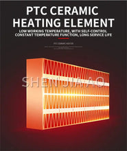 Load image into Gallery viewer, 500W Fan Heater Mini Electric Space Heater Portable Wall Outlet Heater with LED Display Adjustable Thermostat and Timer Mute