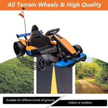 Load image into Gallery viewer, Electric Go Kart with 2 Speed 24V Powered 4 Wheels ,Truck Bluetooth/FM, Loading Capacity 132lbs & 8MPH Max Speed