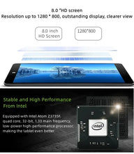 Load image into Gallery viewer, 8 INCH AR1 Windows 10 Tablet 2GB RAM 32GB ROM Intel Z3735F Quad Core Dual Cameras 1280 x 800 IPS WIFI