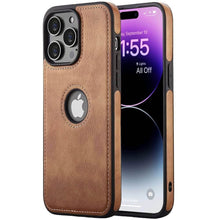 Load image into Gallery viewer, Ultra Thin Slim Leather Phone Case For iPhone 14 13 12 11 Pro Max XS XR X SE 7 8 Plus Shockproof Bumper Soft Business Back Cover