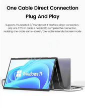 Load image into Gallery viewer, 15.6 Inch Dual Touch Screen Portable Monitor 1080P FHD With 360° Flip External Screen For PC Laptop Mac Phone Xbox PS4/5 Switch