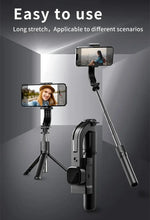 Load image into Gallery viewer, 1-Axis Gimbal Bluetooth Selfie Stick with Tripod and Stabilizer.