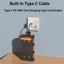 Load image into Gallery viewer, Hand Crank Solar Power Bank 30000mAh with Cable Camping Light PD 20W Fast Charging Powerbank for iPhone Xiaomi Samsung Powerbank