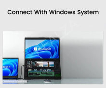 Load image into Gallery viewer, 15.6 Inch Dual Touch Screen Portable Monitor 1080P FHD With 360° Flip External Screen For PC Laptop Mac Phone Xbox PS4/5 Switch