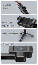 Load image into Gallery viewer, 1-Axis Gimbal Bluetooth Selfie Stick with Tripod and Stabilizer.