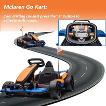Load image into Gallery viewer, Electric Go Kart with 2 Speed 24V Powered 4 Wheels ,Truck Bluetooth/FM, Loading Capacity 132lbs & 8MPH Max Speed