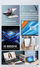 Load image into Gallery viewer, 2025 Gaming Laptop Computer Windows 11 Pro 14.1" Intel CORE i9 8950HK 16GB DDR4 1TB 2TB SSD 1920*1080 Office Gaming PC notebook