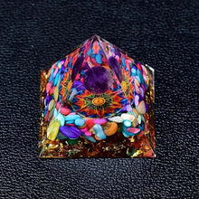 Load image into Gallery viewer, Natural Crystal Energy Generator Energy Pyramid Spiritual Healing Crystal Chakra Resin Meditation Tool Room Decoration