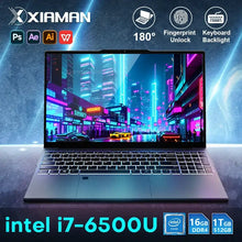 Load image into Gallery viewer, Xiaman 15.6" Intel Core i7 6500U Laptop Computer Windows 11 Pro 16GB DDR4 512GB 1TB SSD Portable Notebook PC Gamer Gaming Laptop