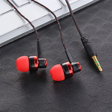 Load image into Gallery viewer, Double Earpiece 3.5mm Wired In-ear Stereo Bass Earphone Nylon Weave Cable Headset For Smartphone Laptop Gifts