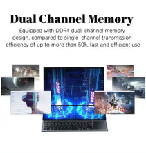 Load image into Gallery viewer, Dual Screen Laptop 16.1 Inch + 14.1 Inch Touch Screen Core i7 10750H Processor Gaming Laptop DDR4 16/32GB SSD Notebook Computer