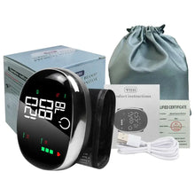 Load image into Gallery viewer, Digital Wrist Blood Pressure Meter Automatic Voice Tonometer Heart Rate Monitor Smart Touch LCD Screen Charge Sphygmomanometer