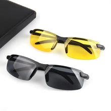Load image into Gallery viewer, Men Night Vision Glasses for Driving Yellow Glasses PC Frame Sunglasses Outdoor Glasses To Handle At Night Anti Glare Gafas