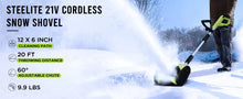 Load image into Gallery viewer, Deli Steelite 42V 20" Cordless Snow Blower – 850 Lbs/Min, Dual 4.0Ah Batteries & Charger Included – Effortless Snow Removal