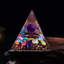 Load image into Gallery viewer, Natural Crystal Energy Generator Energy Pyramid Spiritual Healing Crystal Chakra Resin Meditation Tool Room Decoration
