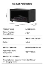 Load image into Gallery viewer, Fireplace Humidifier Aroma Flame Humidifier Fragrance Diffuser Aromatherapy Essential Oil Diffuser Fire Humidifier for Home Room