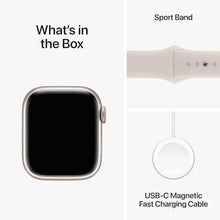 Load image into Gallery viewer, Apple Watch Series 9 GPS 41mm Starlight Aluminum Case with Starlight Sport Band - S/M