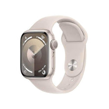 Load image into Gallery viewer, Apple Watch Series 9 GPS 41mm Starlight Aluminum Case with Starlight Sport Band - S/M