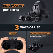 Load image into Gallery viewer, Night Vision Binoculars Goggles Infrared Digital Head Mount Built-in Battery Rechargeable Hunting Camping Equipment 1080P Video
