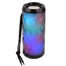 Load image into Gallery viewer, Portable bluetooth speaker tg167 bass color cool polygonal design waterproof wireless speaker, high-definition noise reduction, - black
