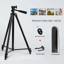 Load image into Gallery viewer, 40/52/60inch Mobile Phone Holder Extensible Tripod Stand Selfie Stick Tripod With Phone Holder For Live Streaming Video Photo
