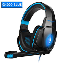Load image into Gallery viewer, Wired Gaming Headset Headphones Surround sound Deep bass Stereo Casque Earphones with Microphone For Game XBox PS4 PC Laptop - G4000 Blue - China