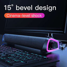 Load image into Gallery viewer, 3D Surround Soundbar Bluetooth 5.0 Speaker Wired Computer Speakers Stereo Subwoofer Sound bar for Laptop PC Theater TV Aux 3.5mm