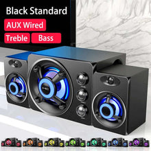 Load image into Gallery viewer, Audio Center Home Theater System For Computer PC TV Subwoofer Wireless Caixa De Som Bluetooth Speaker Music Sound Box Blutooth - China - Wired Black