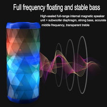 Load image into Gallery viewer, Portable bluetooth speaker tg167 bass color cool polygonal design waterproof wireless speaker, high-definition noise reduction,