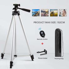 Load image into Gallery viewer, 40/52/60inch Mobile Phone Holder Extensible Tripod Stand Selfie Stick Tripod With Phone Holder For Live Streaming Video Photo