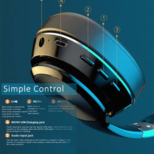 Load image into Gallery viewer, HiFi Wireless Headphones Bluetooth Foldable Headset Support TF Card/FM Radio Stereo Headset With Mic Deep Bass