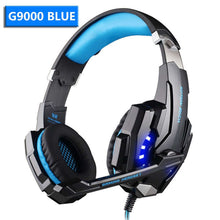 Load image into Gallery viewer, Wired Gaming Headset Headphones Surround sound Deep bass Stereo Casque Earphones with Microphone For Game XBox PS4 PC Laptop - G9000 Blue - China