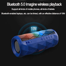 Load image into Gallery viewer, Portable bluetooth speaker tg167 bass color cool polygonal design waterproof wireless speaker, high-definition noise reduction,