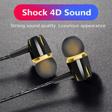 3.5mm Wired Earphone Subwoofer In-Ear Headphones Adjustable Volume HIFI Stereo Bass Headset With Mic For Xiaomi Samsung Huawei