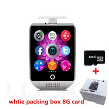 Load image into Gallery viewer, New Digital Touch Smart watch clock Q18 SmartWatch Support Sim TF Card Phone Call Push Message Camera For Android IOS Phone - Q18 White with 8G