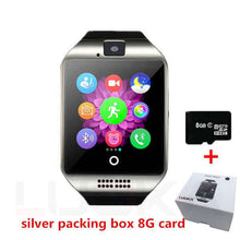 Load image into Gallery viewer, New Digital Touch Smart watch clock Q18 SmartWatch Support Sim TF Card Phone Call Push Message Camera For Android IOS Phone - Q18 Silver with 8G