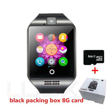 Load image into Gallery viewer, New Digital Touch Smart watch clock Q18 SmartWatch Support Sim TF Card Phone Call Push Message Camera For Android IOS Phone - Q18 Black with 8G