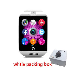 Load image into Gallery viewer, New Digital Touch Smart watch clock Q18 SmartWatch Support Sim TF Card Phone Call Push Message Camera For Android IOS Phone - Q18 White and box