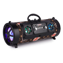 Load image into Gallery viewer, 16W Portable Column Bluetooth-compatible Speaker Move KTV 3D Sound System Sound Bar Subwoofer Music Wireless Speaker USB - Brown