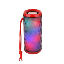 Load image into Gallery viewer, Portable bluetooth speaker tg167 bass color cool polygonal design waterproof wireless speaker, high-definition noise reduction, - red