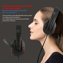 Load image into Gallery viewer, Comfortable USB Wired Stereo Micphone Headphone - black