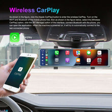Load image into Gallery viewer, Podofo Wireless CarPlay Android Auto Dual Screen Car DVR Dash Cam 11.26”Rear View Mirror Stream Media Video Recorder Monitor DVR