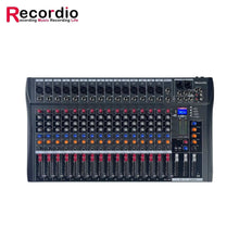 Load image into Gallery viewer, Mixing console with digital microphone 16 channels with USB BT 48 V Phantom Power Professional Karaoke DJ Audio Mixer