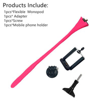 Load image into Gallery viewer, Flexible Selfie Stick Monopod Tripod Monkey Holder for GoPro for IPhone Camera Phone Car Bicycle Universal - China - Red