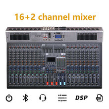 Load image into Gallery viewer, 18-channel Professional Audio Mixer Console +48V Phantom Power 99 DSP Effects Bluetooth USB Computer Play For Stage performance